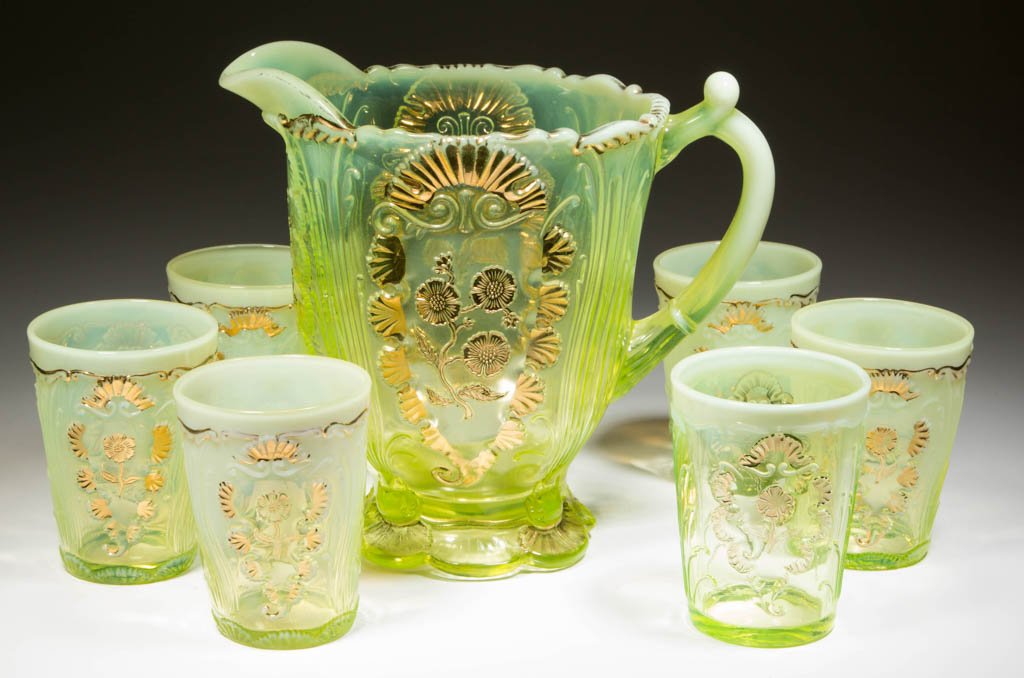 EVERGLADES / CARNELIAN (OMN) SEVEN-PIECE WATER SET (1 of 1)