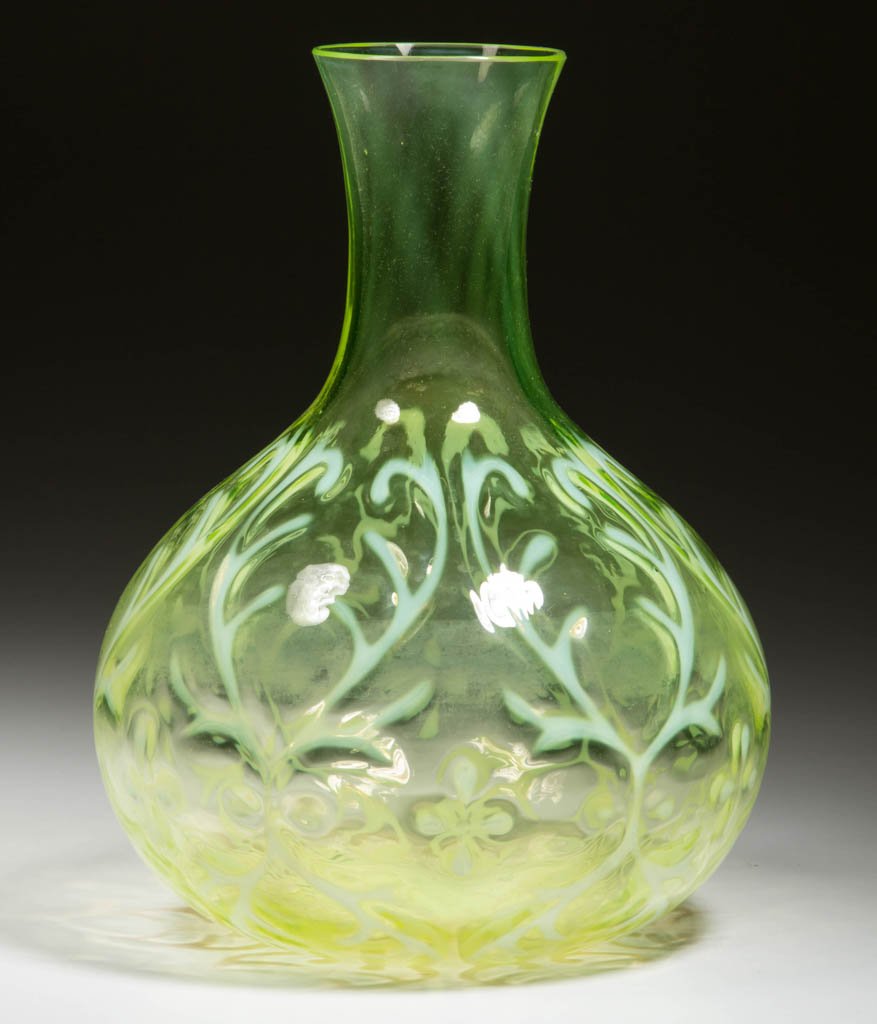 OPALINE BROCADE / SPANISH LACE WATER CARAFE (1 of 1)