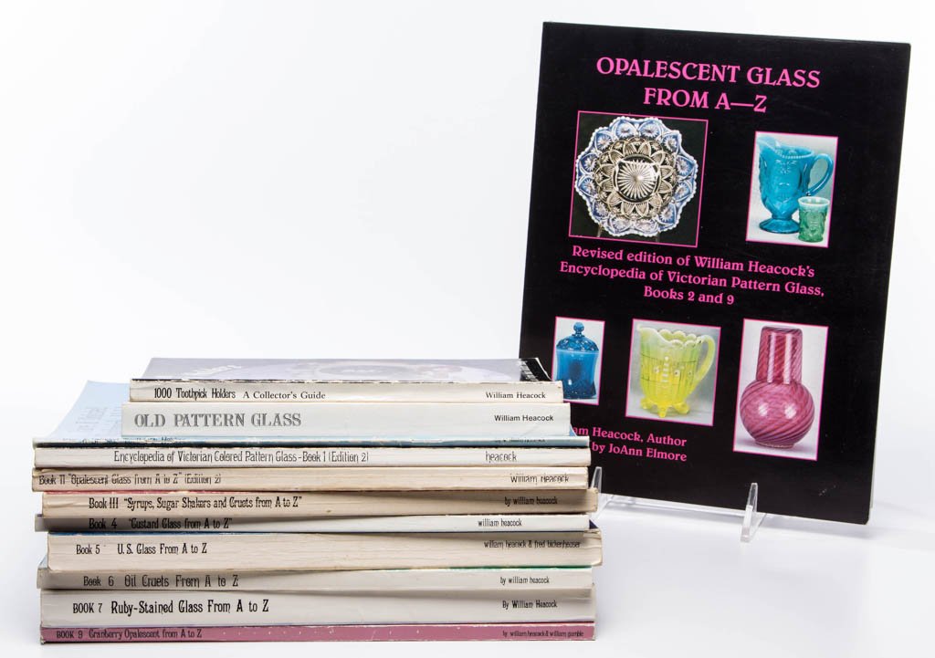 ASSORTED WILLIAM HEACOCK AMERICAN GLASS REFERENCE (1 of 1)