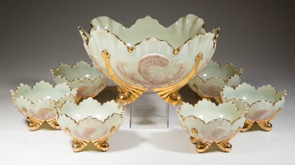 INVERTED FAN AND FEATHER SEVEN-PIECE BERRY SET (1 of 1)