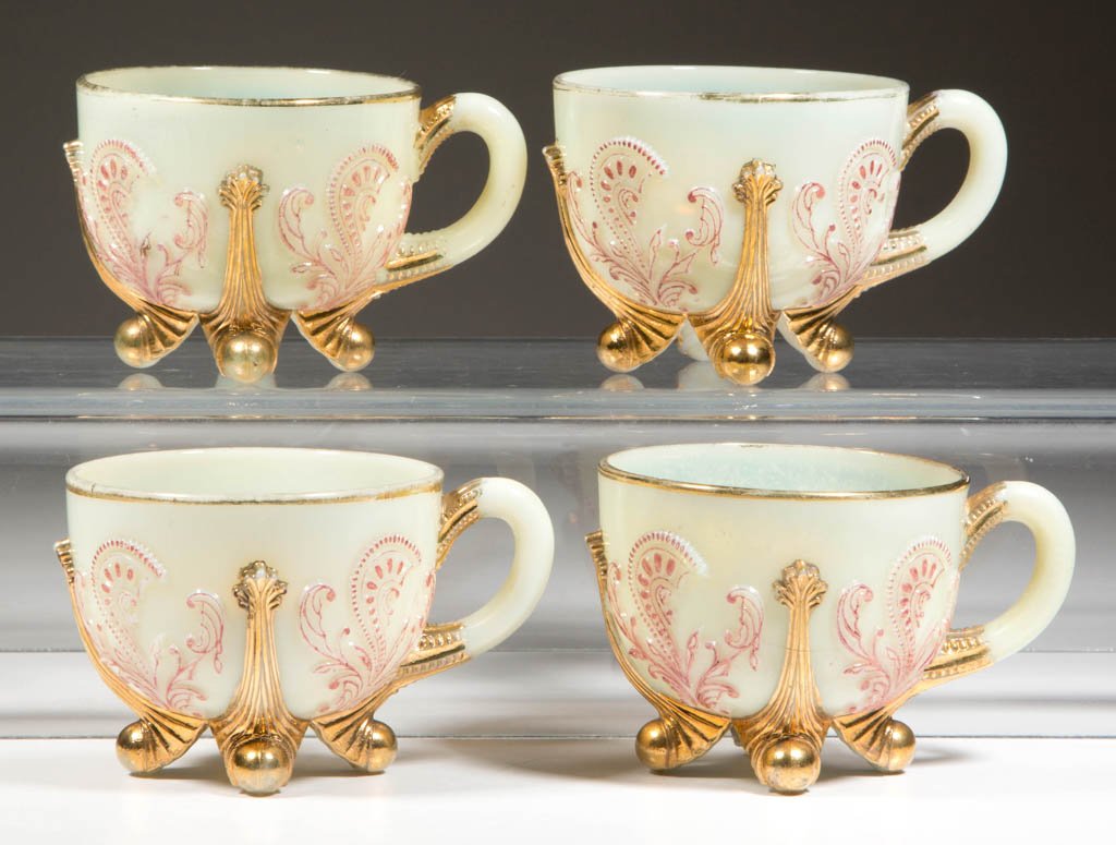 INVERTED FAN AND FEATHER PUNCH CUPS, LOT OF FOUR (1 of 1)