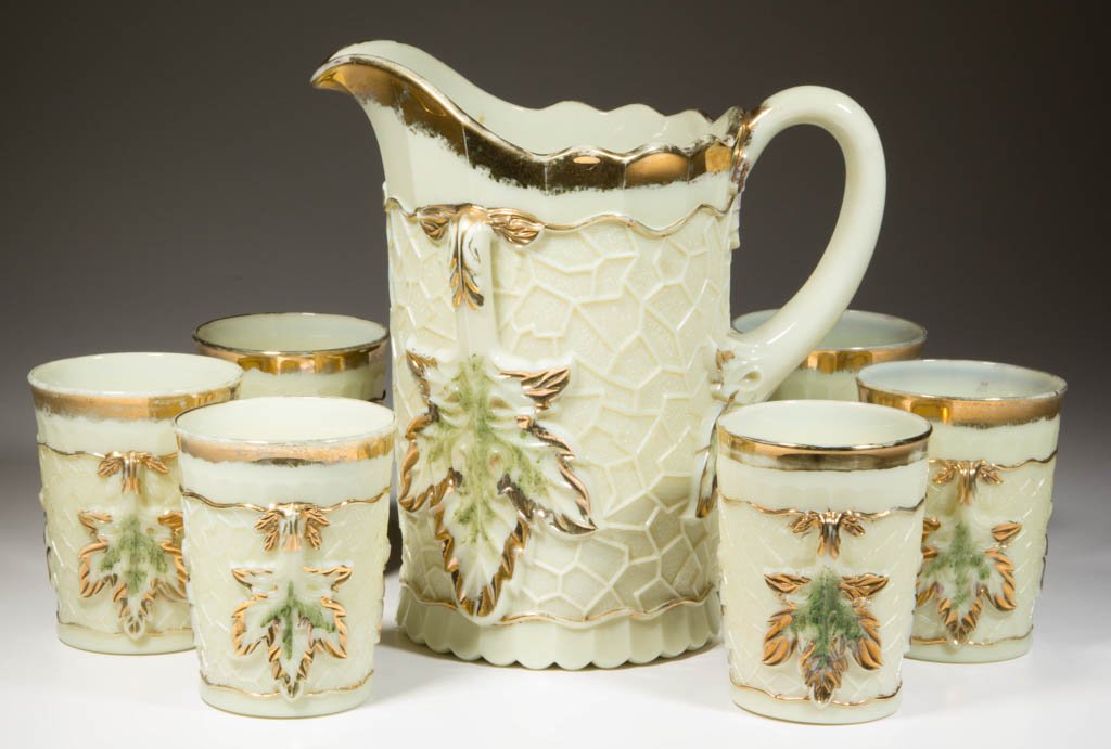 NORTHWOOD MAPLE LEAF SEVEN-PIECE WATER SET (1 of 1)