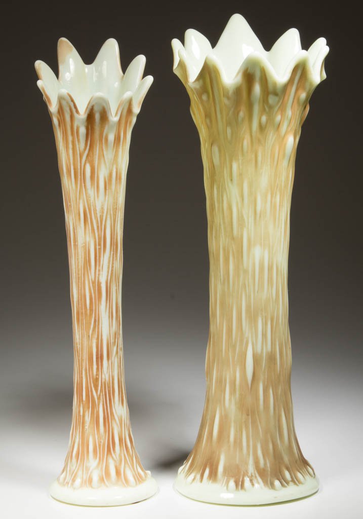 NORTHWOOD TREE TRUNK VASES, LOT OF TWO (1 of 1)