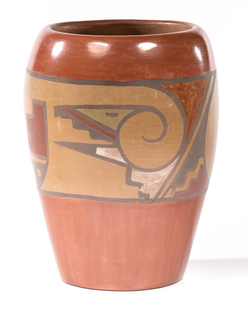 NATIVE AMERICAN SANTA CLARA POTTERY SIGNED LELA (1 of 4)