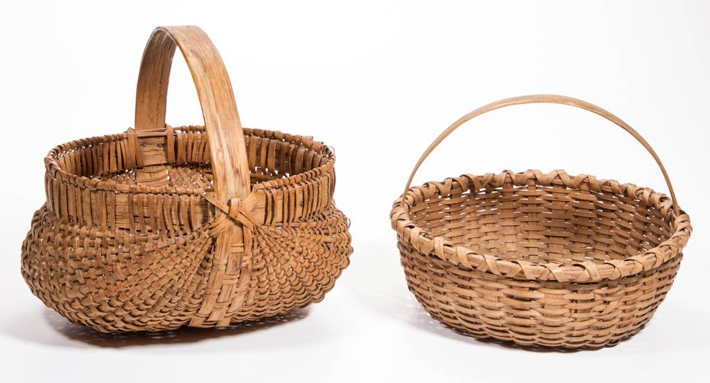 VIRGINIA WOVEN-SPLINT BASKETS, LOT OF TWO (1 of 1)