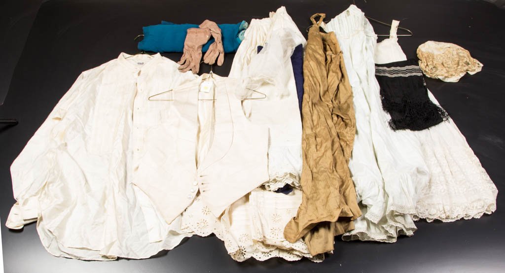 ASSORTED VICTORIAN CLOTHING AND ACCESSORIES, LOT OF 13 (1 of 1)