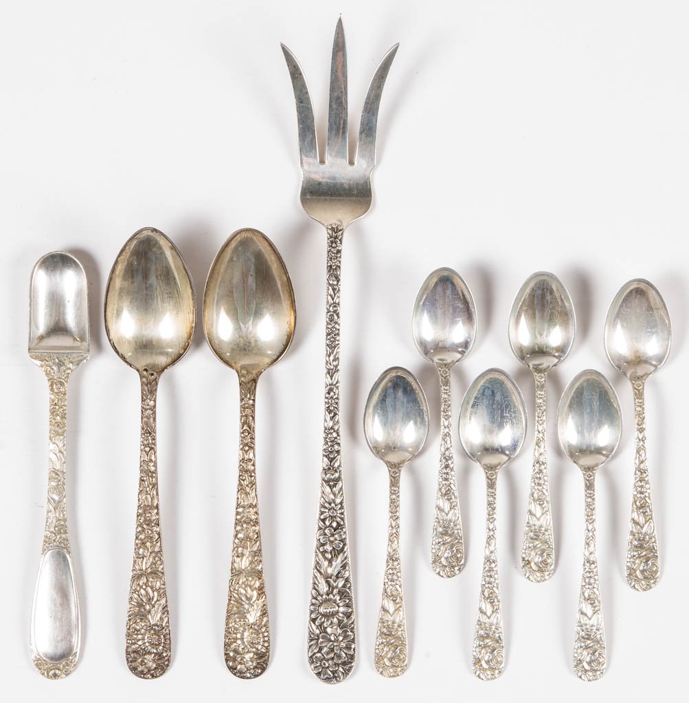 AMERICAN STERLING SILVER FLATWARE, LOT OF TEN (1 of 1)