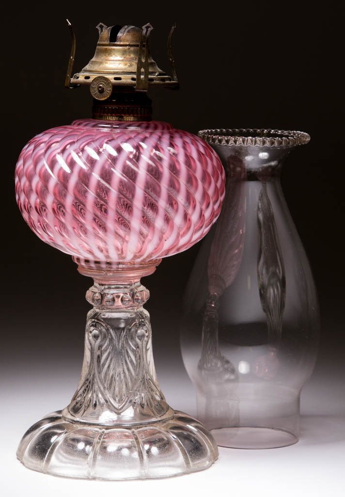 SHELDON SWIRL KEROSENE STAND LAMP (1 of 1)