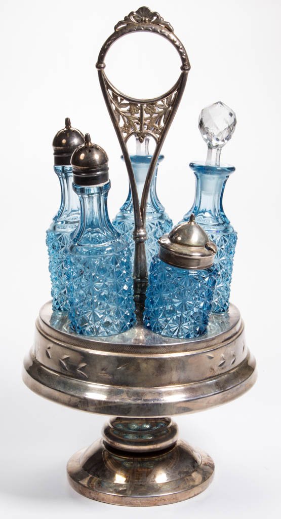 DAISY AND BUTTON EAPG FIVE-BOTTLE CASTER SET (1 of 1)