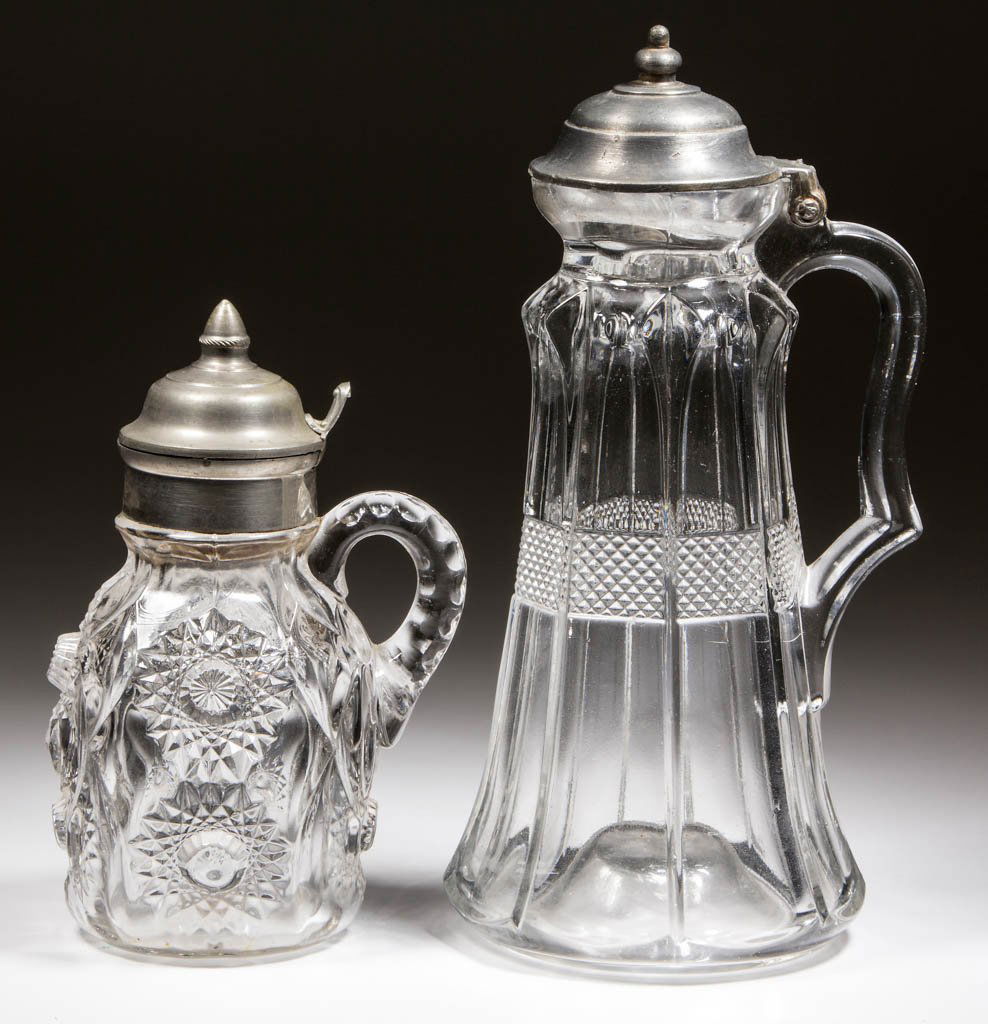 ASSORTED EAPG SYRUP PITCHERS, LOT OF TWO (1 of 1)