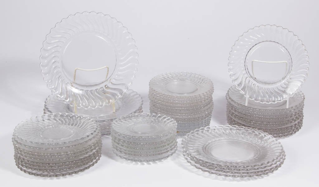 FOSTORIA COLONY PLATES, LOT OF 52 (1 of 1)