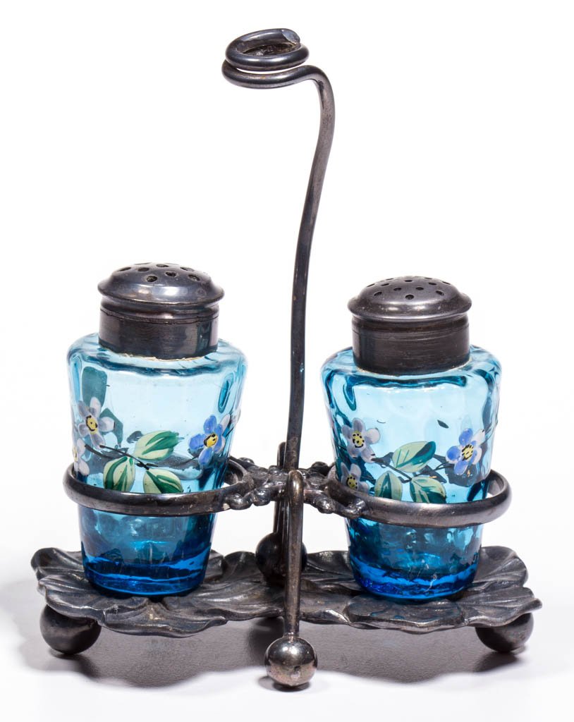 HONEYCOMB OPTIC SALT AND PEPPER SHAKERS, PAIR (1 of 1)