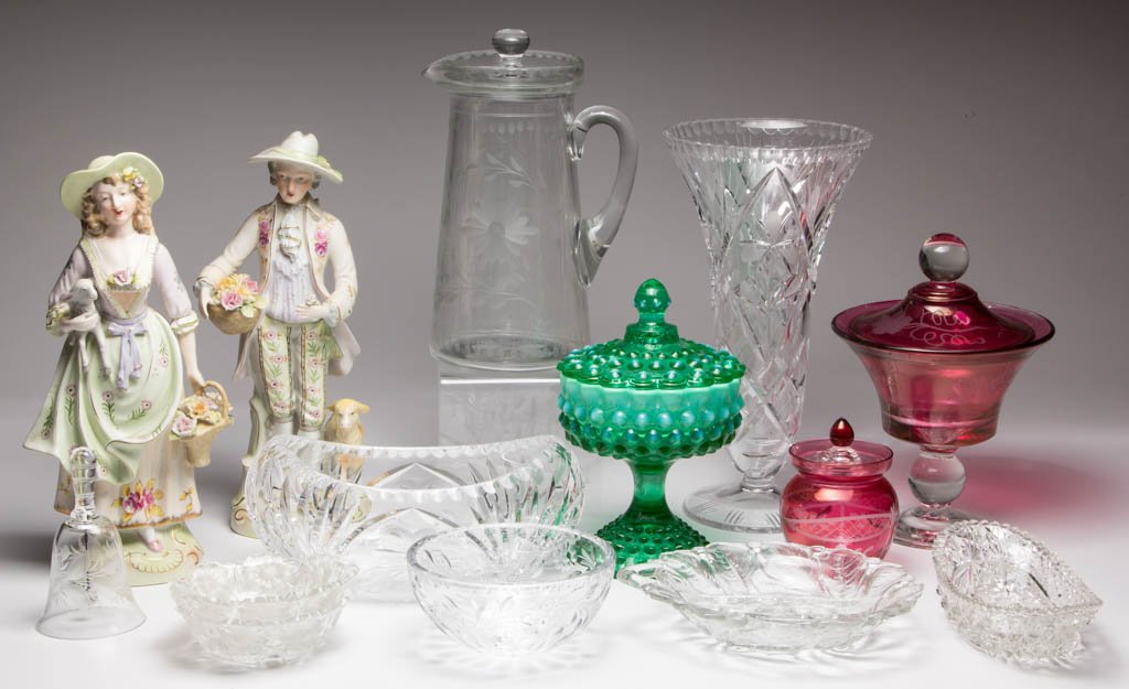 ASSORTED GLASS AND CERAMIC ARTICLES, LOT OF 14 (1 of 1)