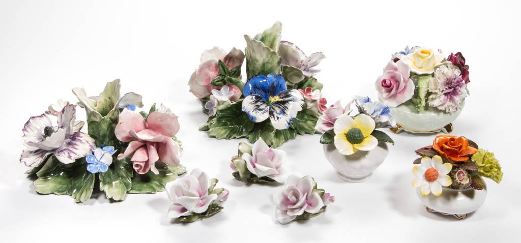 ASSORTED CAPODIMONTE AND ENGLISH PORCELAIN FLOWER (1 of 1)