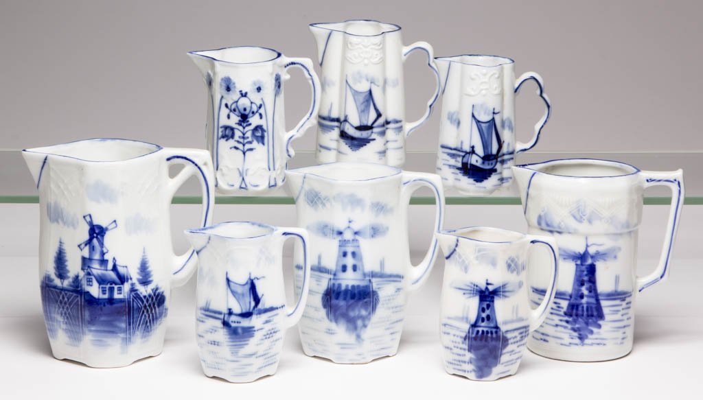 ASSORTED PORCELAIN CREAMERS, LOT OF EIGHT (1 of 1)