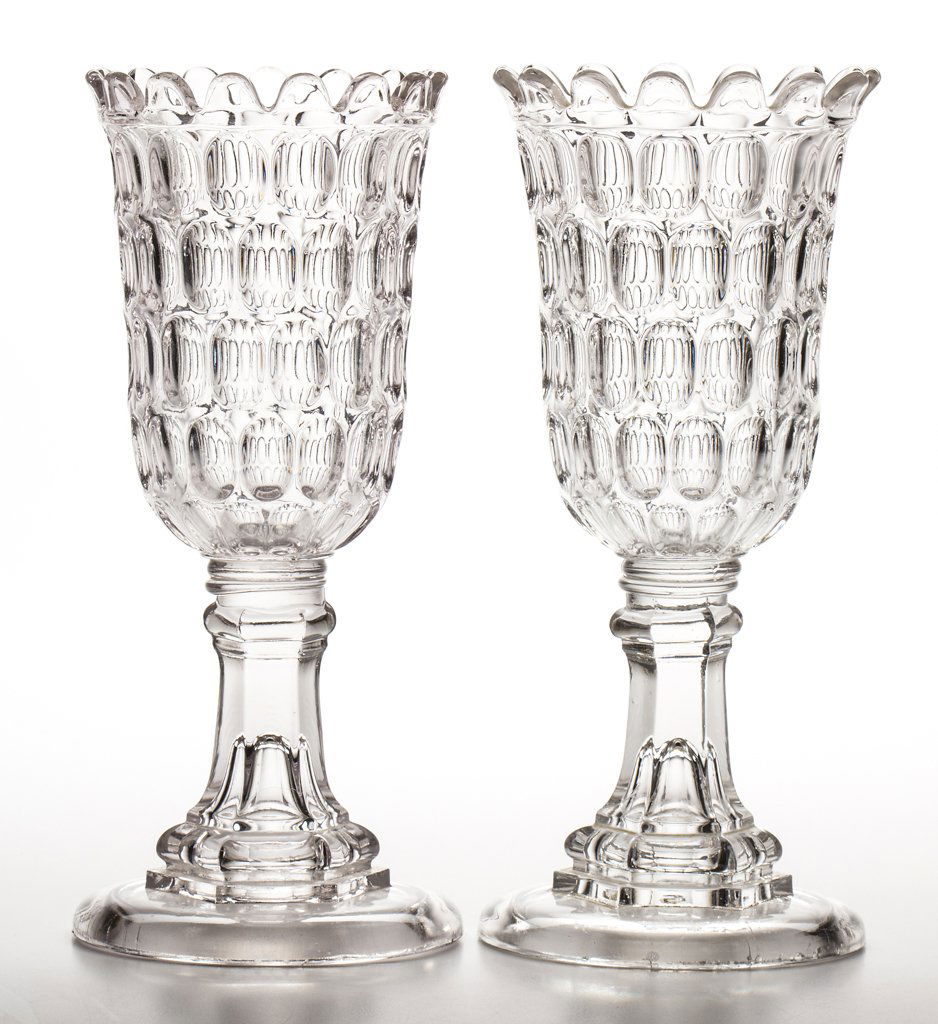 EARLY THUMBPRINT / ARGUS (OMN) CELERY VASES, LOT OF TWO (1 of 1)