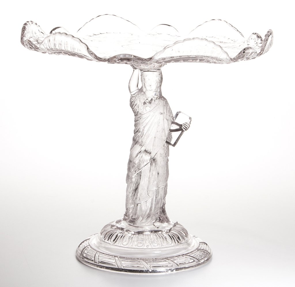 GODDESS OF LIBERTY SALVER / CAKE STAND (1 of 1)