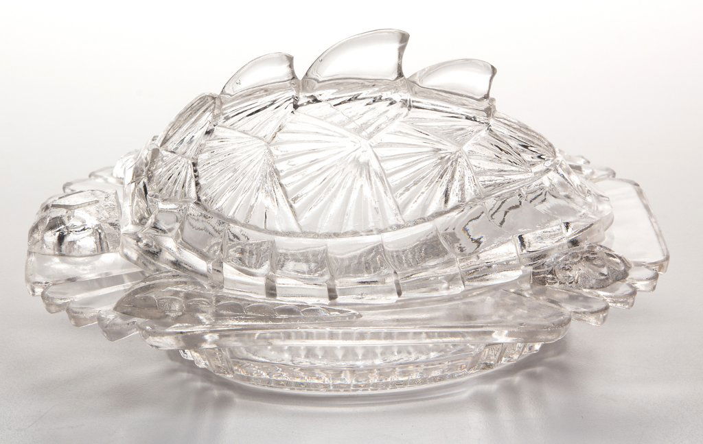 NOVELTY SEA TURTLE COVERED BUTTER DISH (1 of 1)