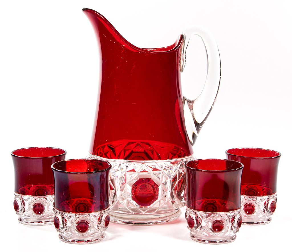 BOX-IN-BOX / FACETED ROSETTE BAND - RUBY-STAINED (1 of 1)