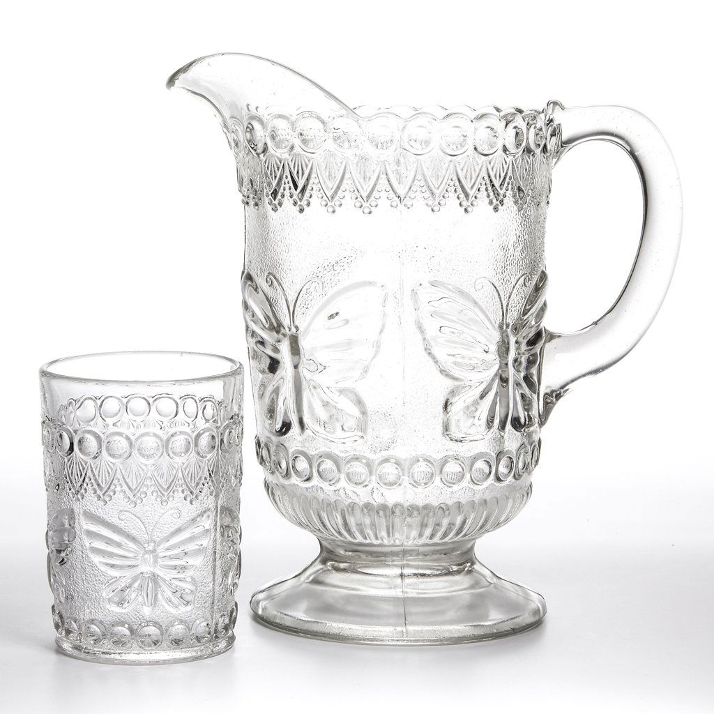 BUTTERFLY WATER PITCHER AND TUMBLER (1 of 1)