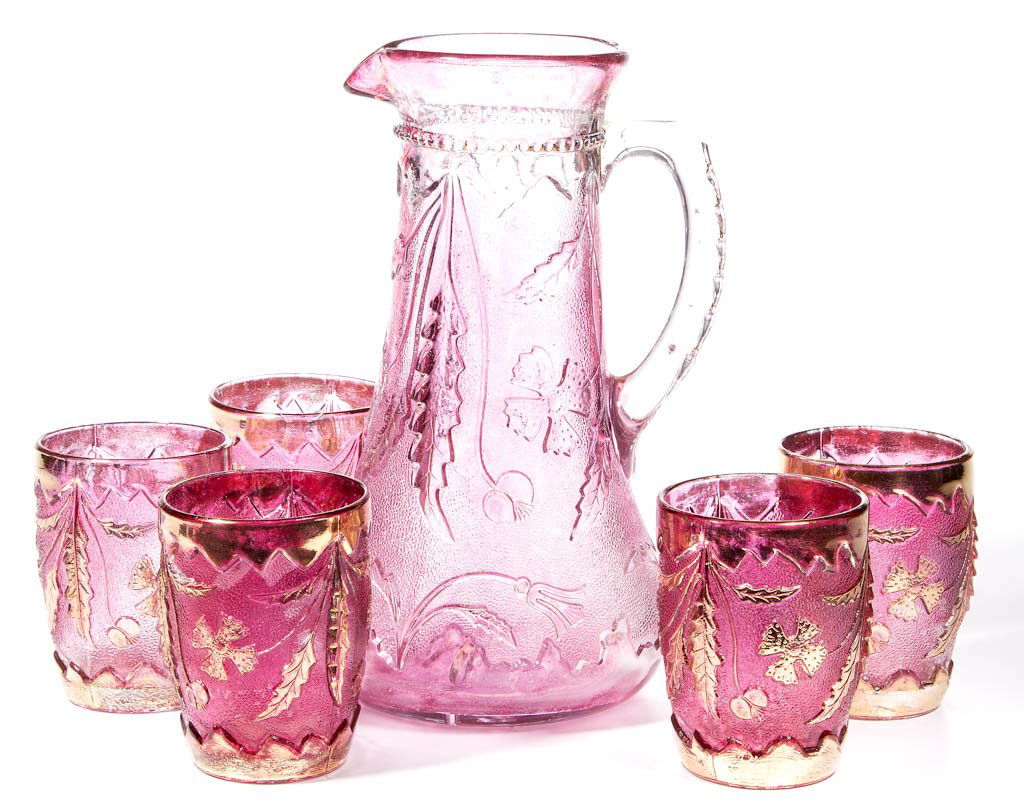 DELAWARE (OMN) - MAIDEN'S BLUSH-STAINED SIX-PIECE WATER (1 of 1)