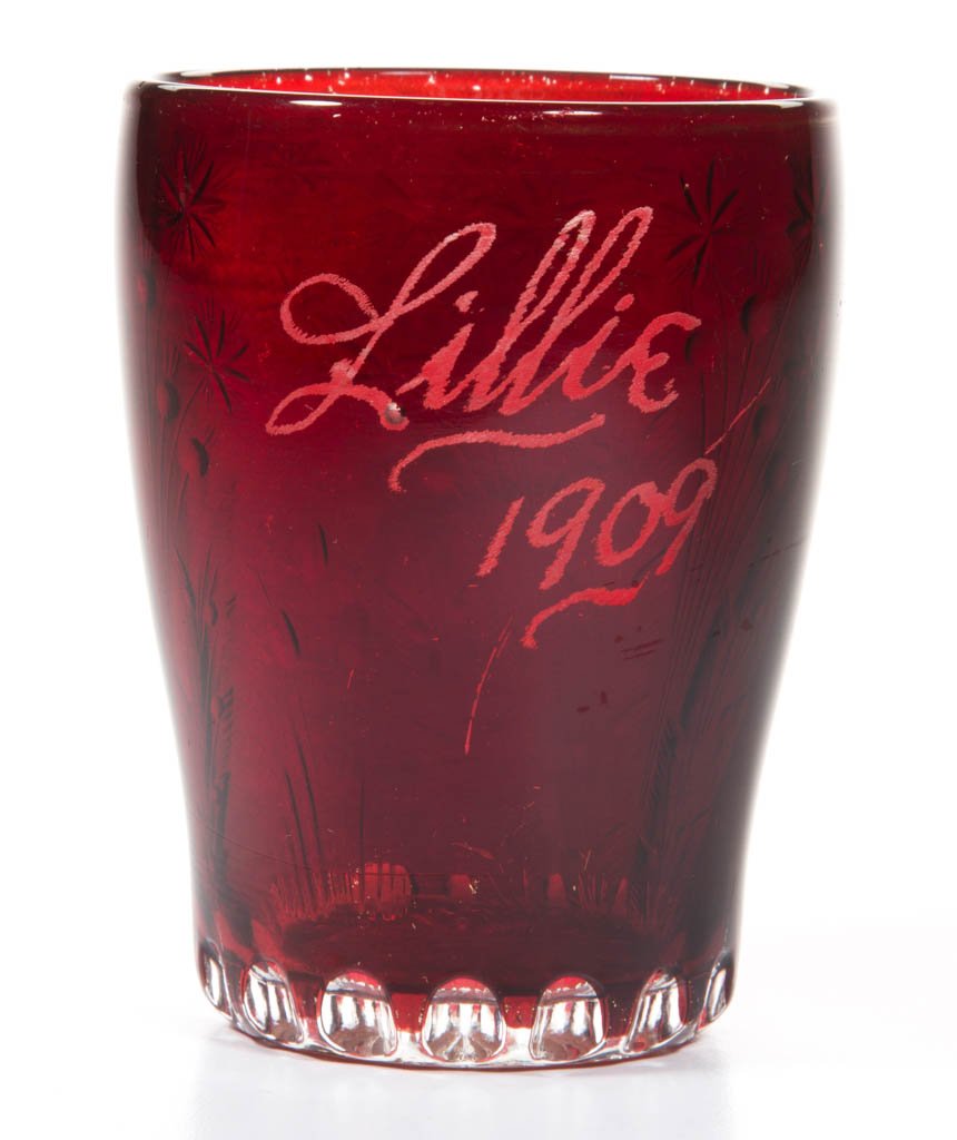 GARDENELLA - RUBY-STAINED TUMBLER (1 of 1)