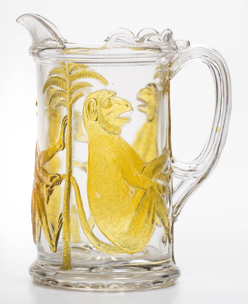 MONKEY - AMBER-STAINED WATER PITCHER (1 of 1)