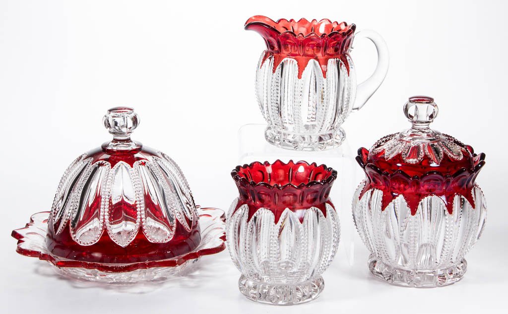 THE PRIZE (OMN) - RUBY-STAINED FOUR-PIECE TABLE SET (1 of 1)