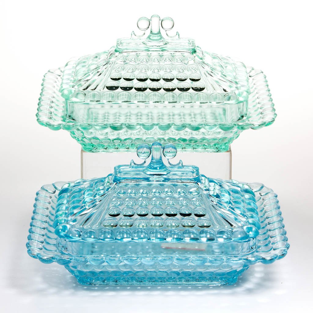 THOUSAND EYE / ADAMS NO. 130 COVERED HONEY DISHES, LOT (1 of 1)
