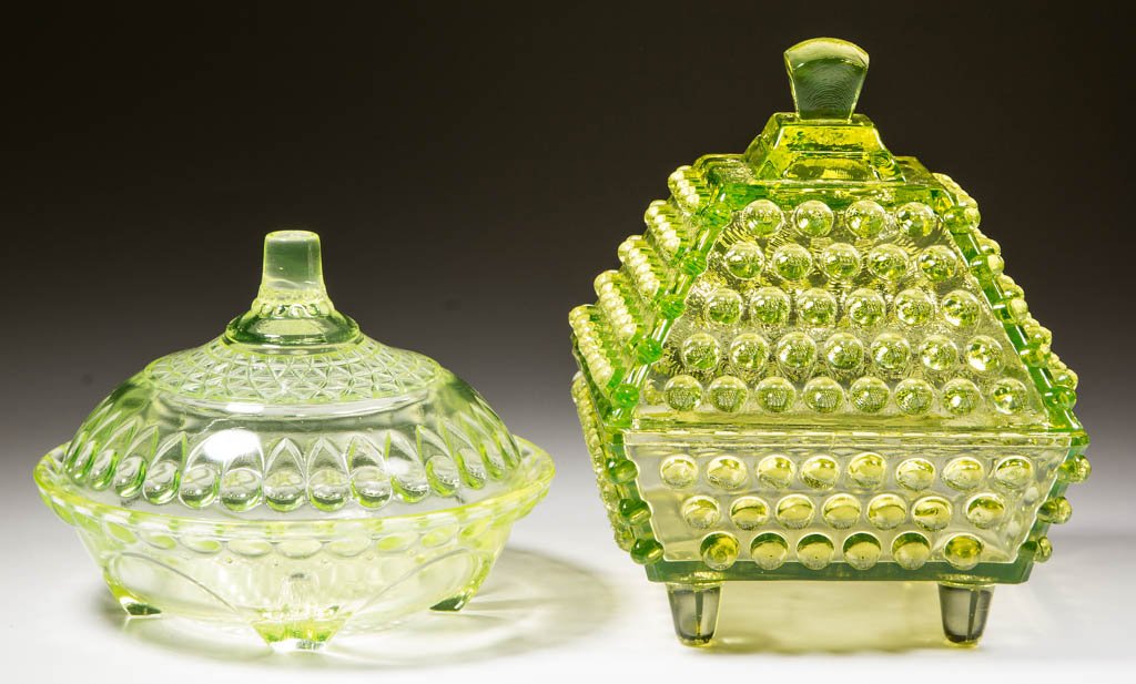 ASSORTED EAPG COVERED BUTTER DISHES, LOT OF TWO (1 of 1)