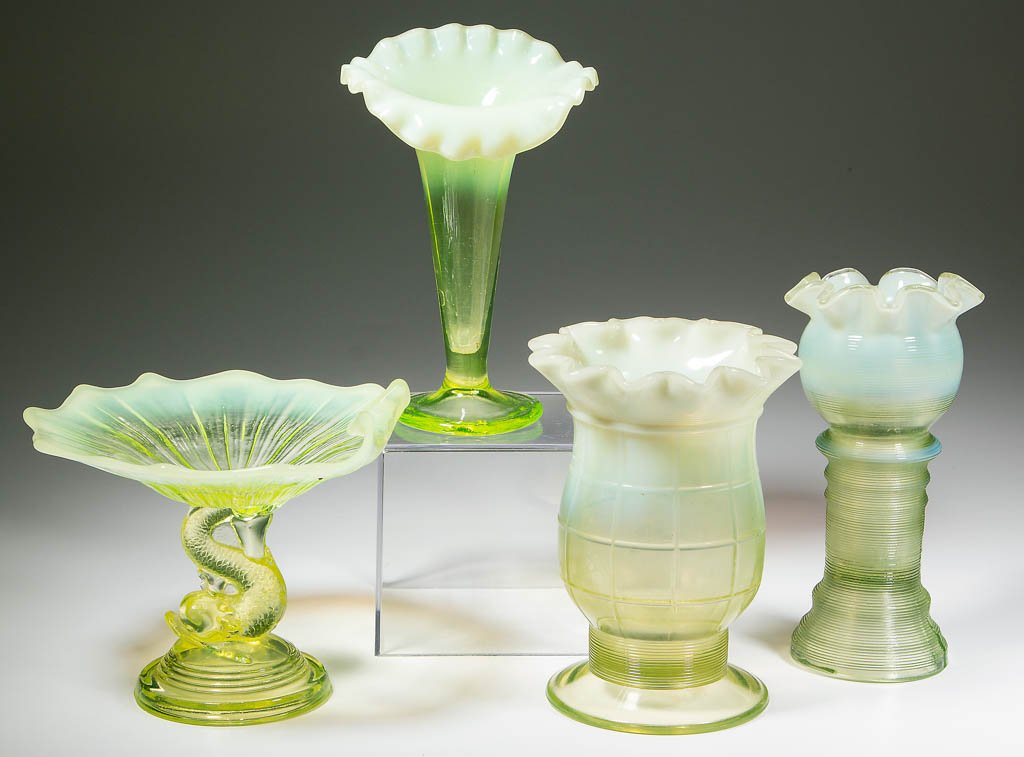 ASSORTED PRESSED VASES, LOT OF THREE (1 of 1)