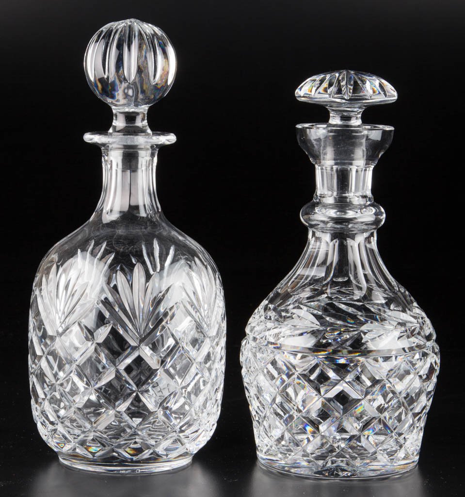 ASSORTED CUT GLASS DECANTERS, LOT OF TWO (1 of 1)