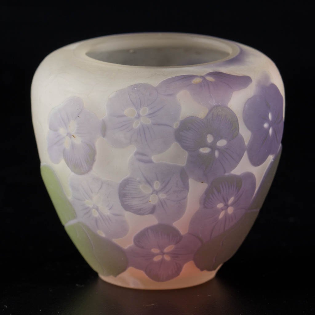 GALLE CAMEO ART GLASS CABINET VASE (1 of 2)