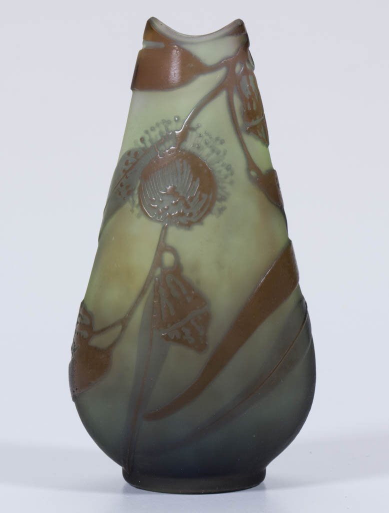GALLE CAMEO ART GLASS CABINET VASE (1 of 3)