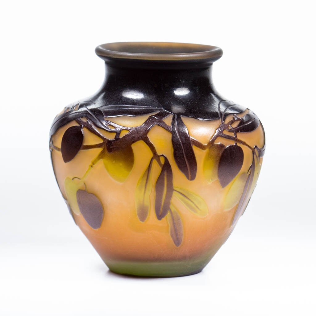 GALLE CAMEO ART GLASS VASE (1 of 3)