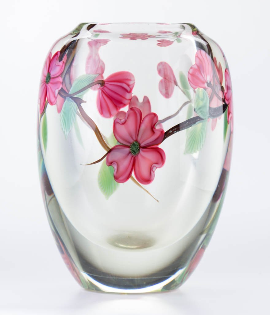 ORIENT AND FLUME DOGWOOD STUDIO ART GLASS PAPERWEIGHT (1 of 3)