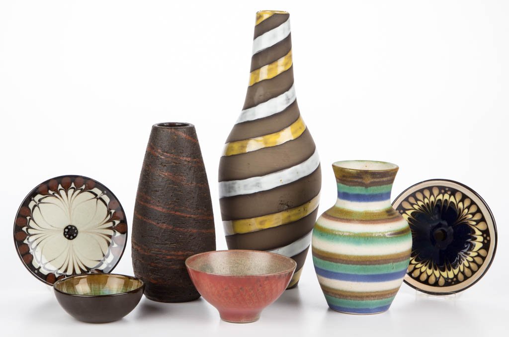 NORTHERN EUROPEAN STUDIO POTTERY ARTICLES, LOT OF SIX (1 of 4)