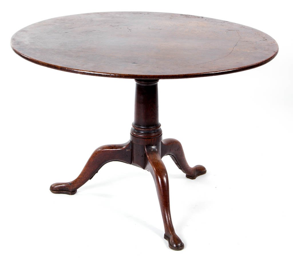 GEORGIAN OAK TILT-TOP TEA TABLE (1 of 5)