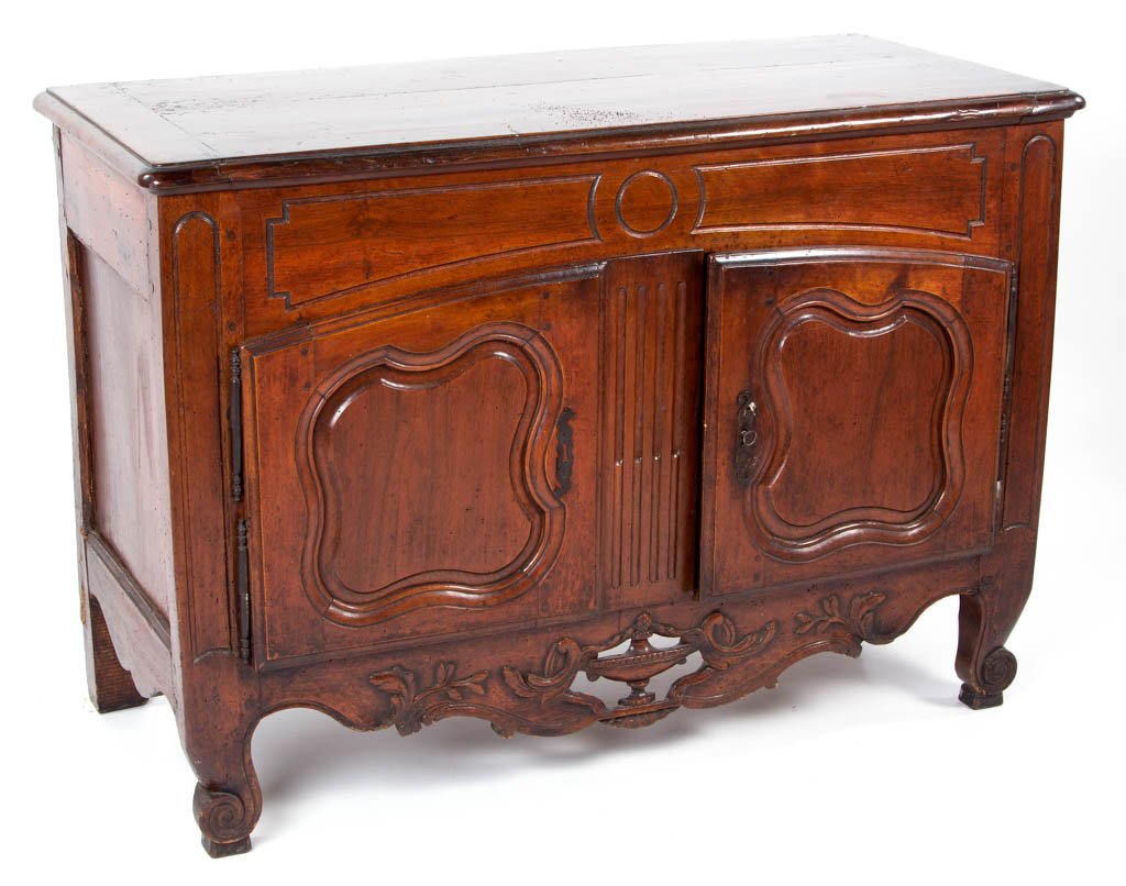 FRENCH PROVINCIAL CARVED FRUITWOOD BUFFET (1 of 6)