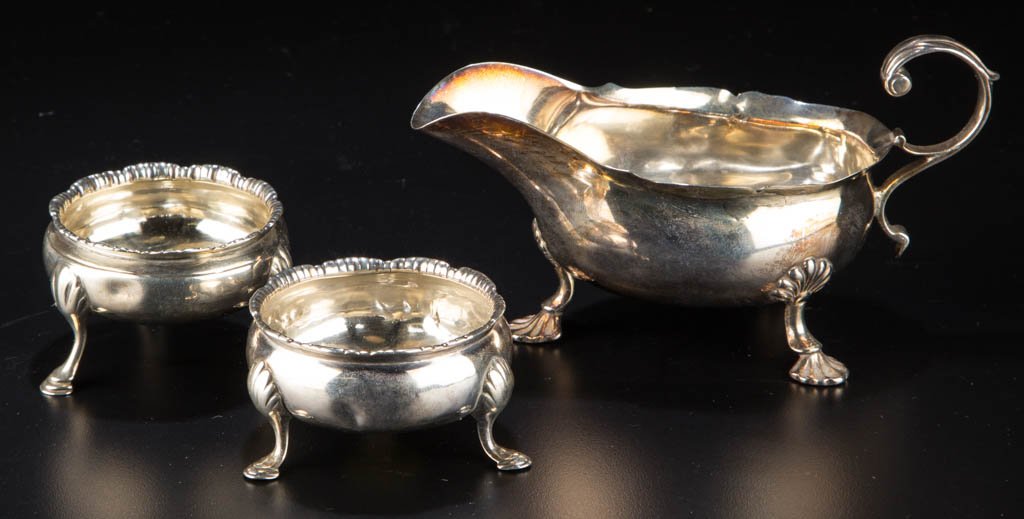 GEORGIAN STERLING SILVER TABLE ARTICLES, LOT OF THREE (1 of 1)