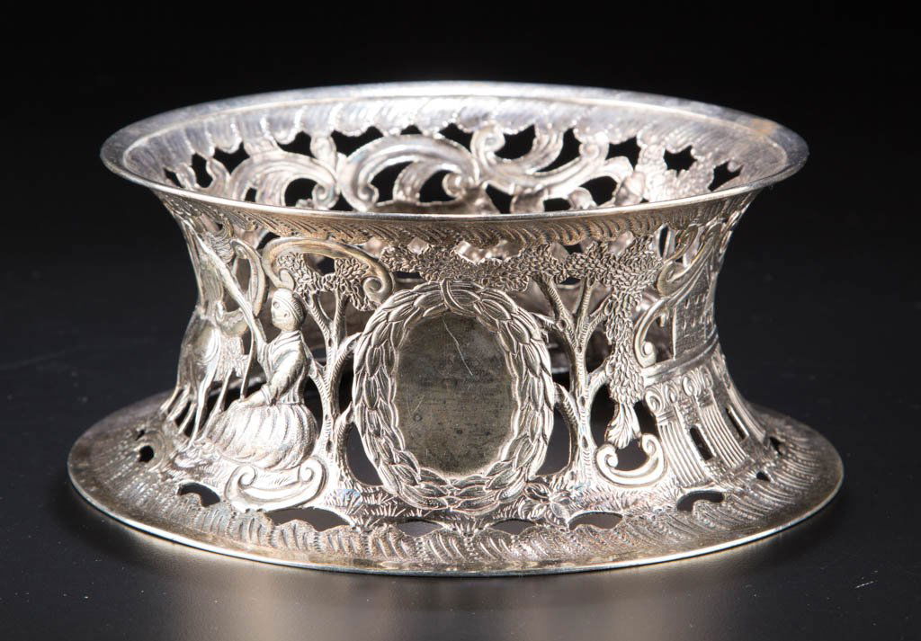 GEORGIAN-STYLE DUBLIN STERLING SILVER DISH RING (1 of 4)