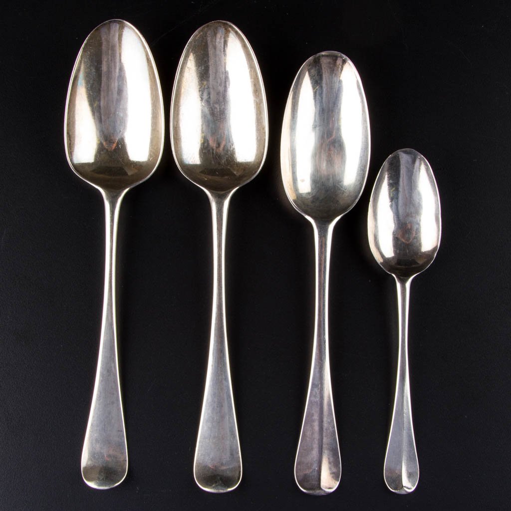 GEORGIAN STERLING SILVER SPOONS, LOT OF FOUR (1 of 1)