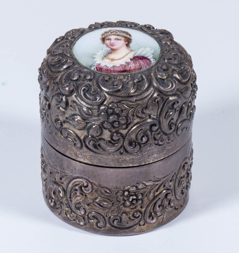 WM. B. DURGIN CO. STERLING SILVER AND ENAMEL INKWELL (1 of 3)