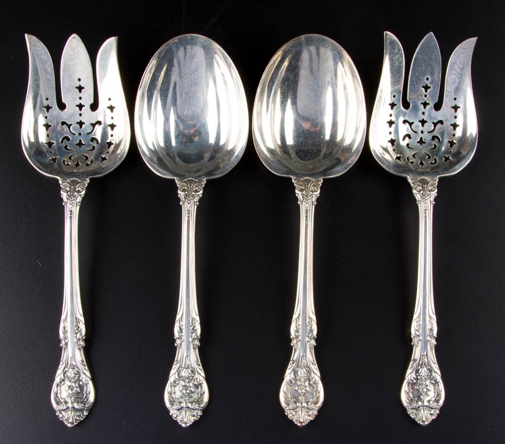 GORHAM STERLING SILVER SALAD SETS, LOT OF FOUR (1 of 1)
