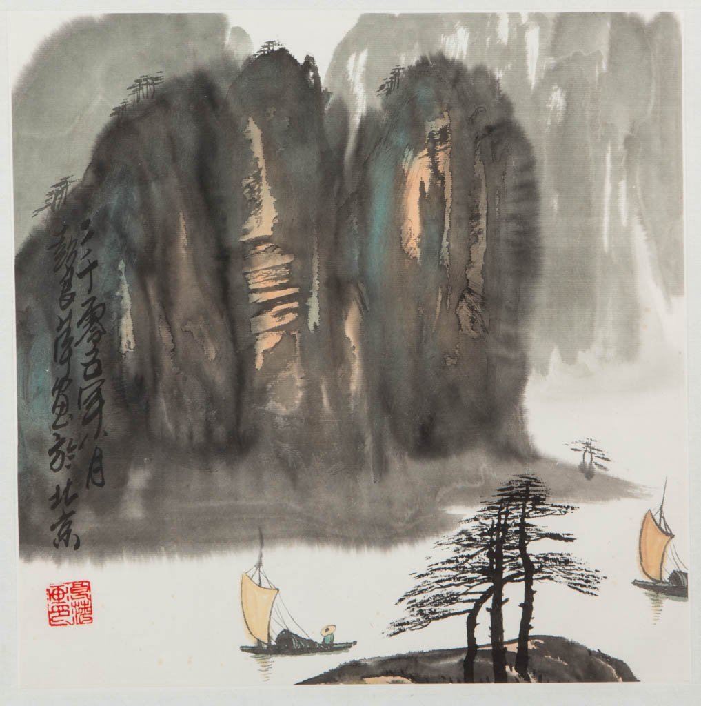 PENG LIANGPING (CHINESE, B. 1959) LANDSCAPE PAINTING (1 of 3)