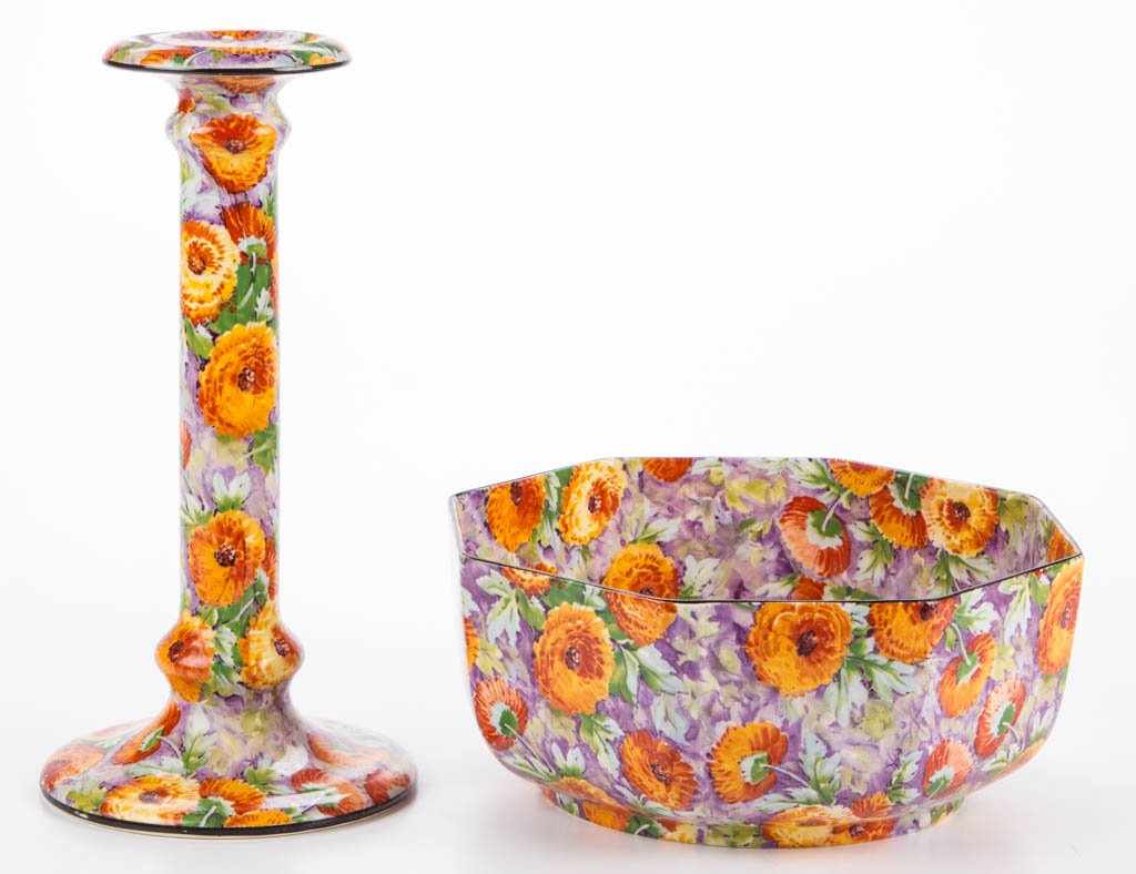 ENGLISH CROWN DUCAL POTTERY CHINTZ "MARIGOLD" PATTERN (1 of 1)