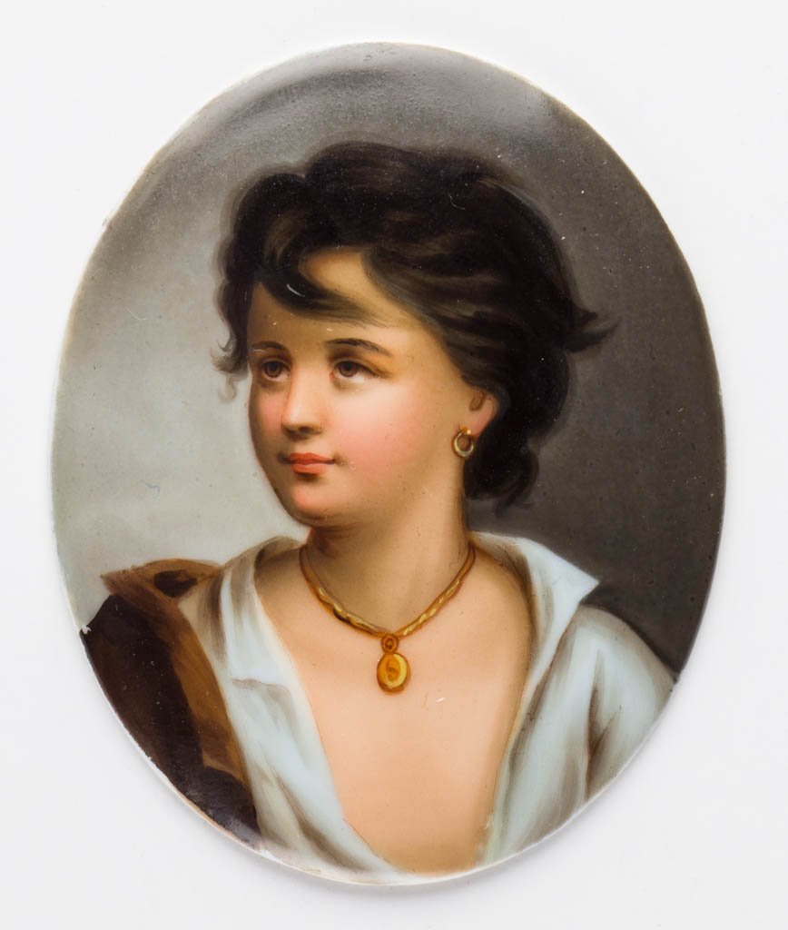 GERMAN PORCELAIN PORTRAIT PLAQUE (1 of 1)