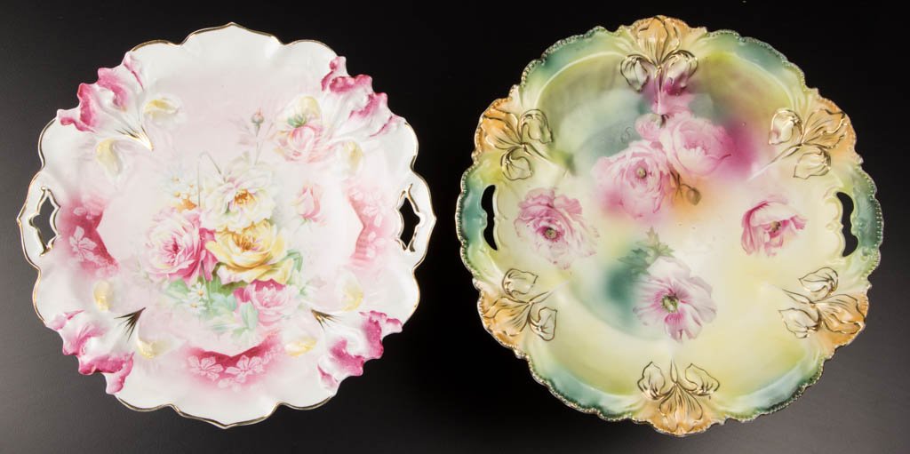 R. S. PRUSSIA PORCELAIN CAKE PLATES, LOT OF TWO (1 of 1)