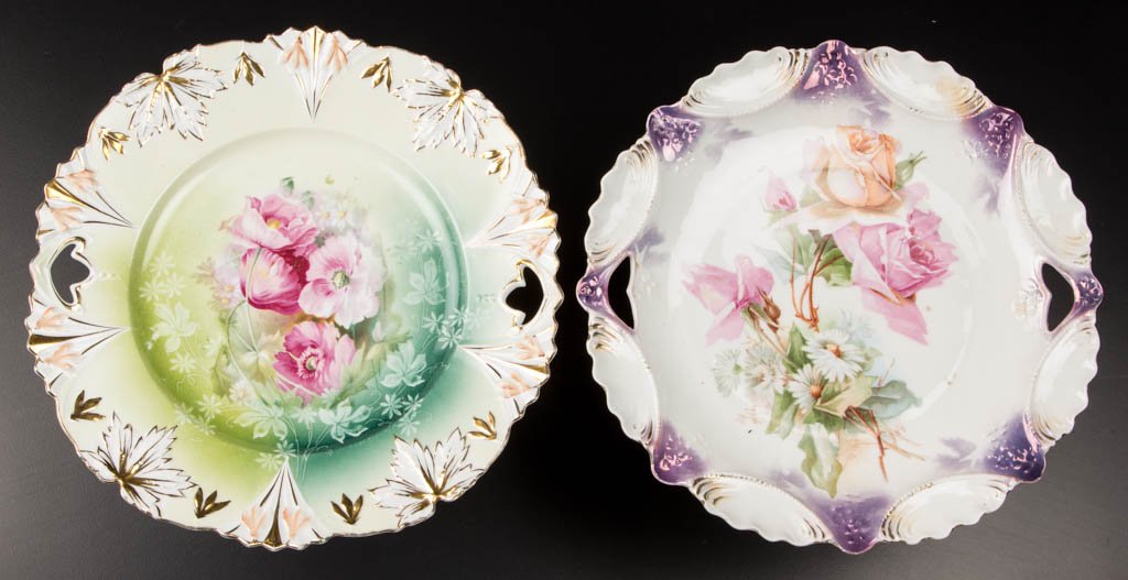 R. S. PRUSSIA PORCELAIN CAKE PLATES, LOT OF TWO (1 of 1)