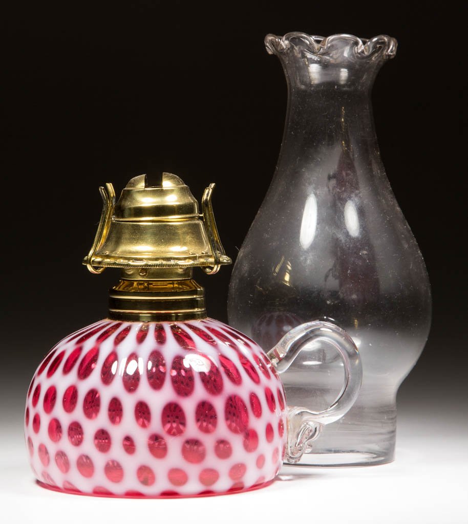 HOBBS NO. 326 WINDOWS / COIN DOT KEROSENE FINGER LAMP (1 of 1)